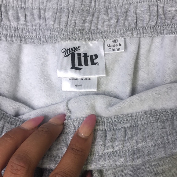 NWT Miller Lite Gray Joggers unisex jogging pants with pockets - Picture 3 of 3